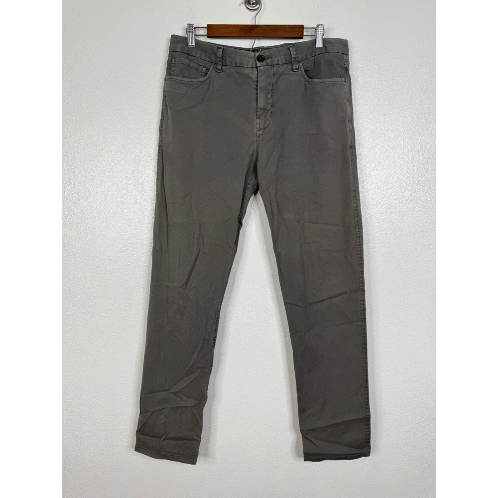 Buck Mason Mens Charcoal Grey Canvas Five Pocket Pants Size 33 BM14005